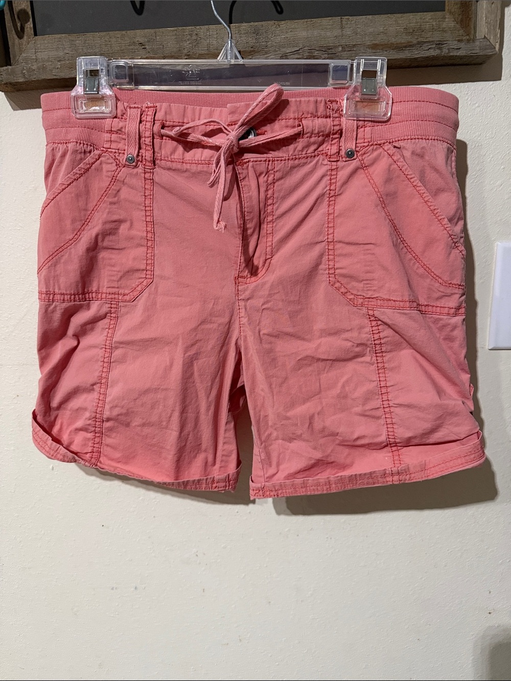Khaki’s & Company Casual Coral Drawstring Cotton  Shorts